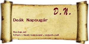 Deák Napsugár névjegykártya