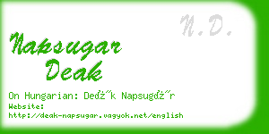napsugar deak business card